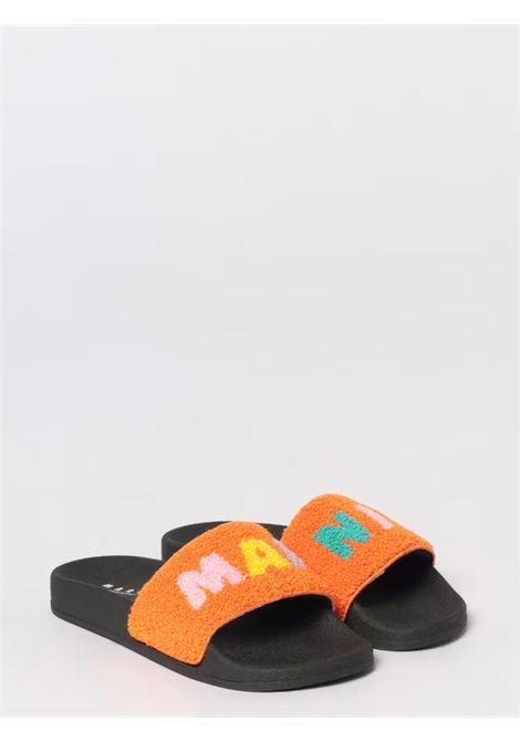 Ciabatte con logo MARNI KIDS | 82353ARANCIO